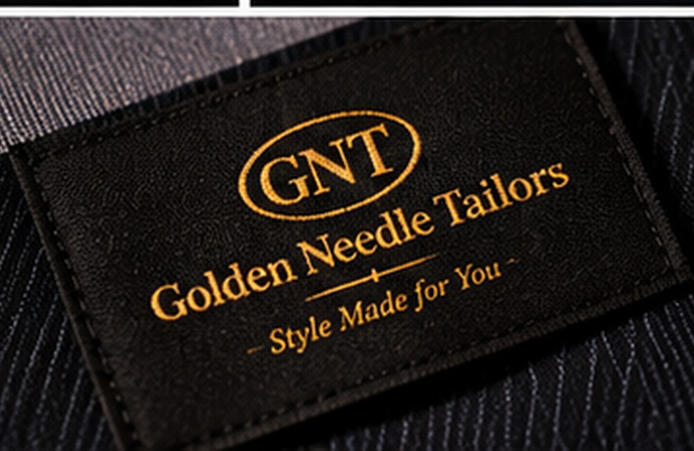 Golden Needle Tailors label